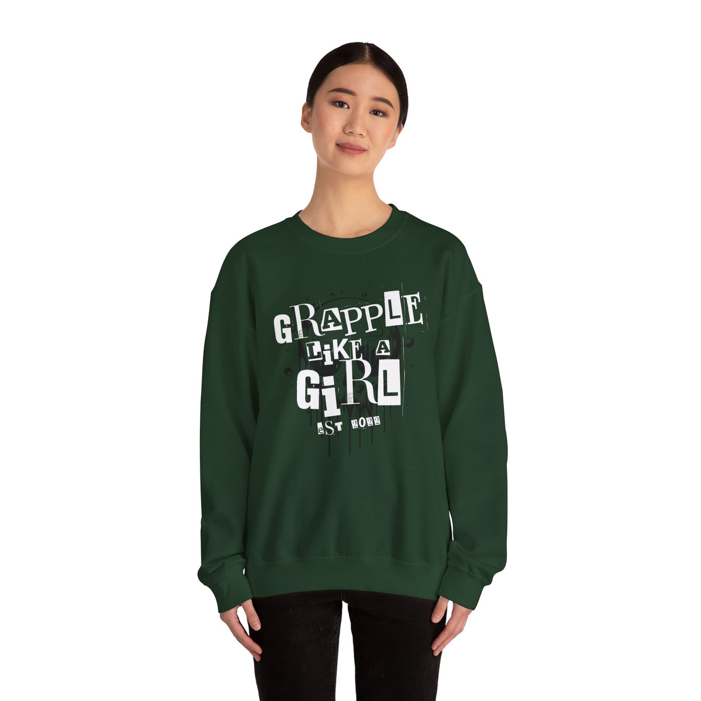 Women's BJJ Grapple Like a Girl Crewneck Sweater