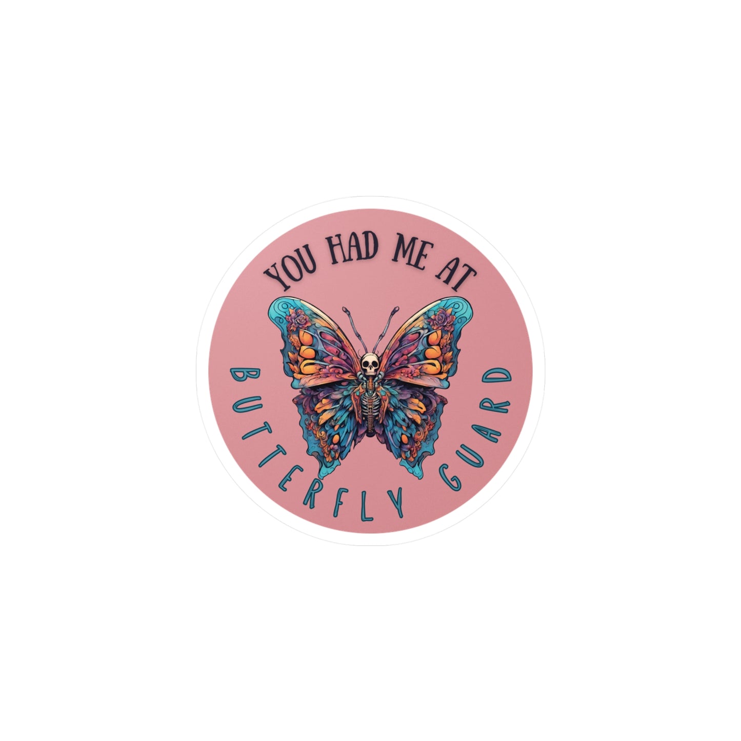 Women's BJJ Jiu Jitsu Butterfly Guard Kiss-Cut Vinyl Stickers