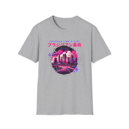 Grapple like a Girl T-Shirt - Tampa Skyline
