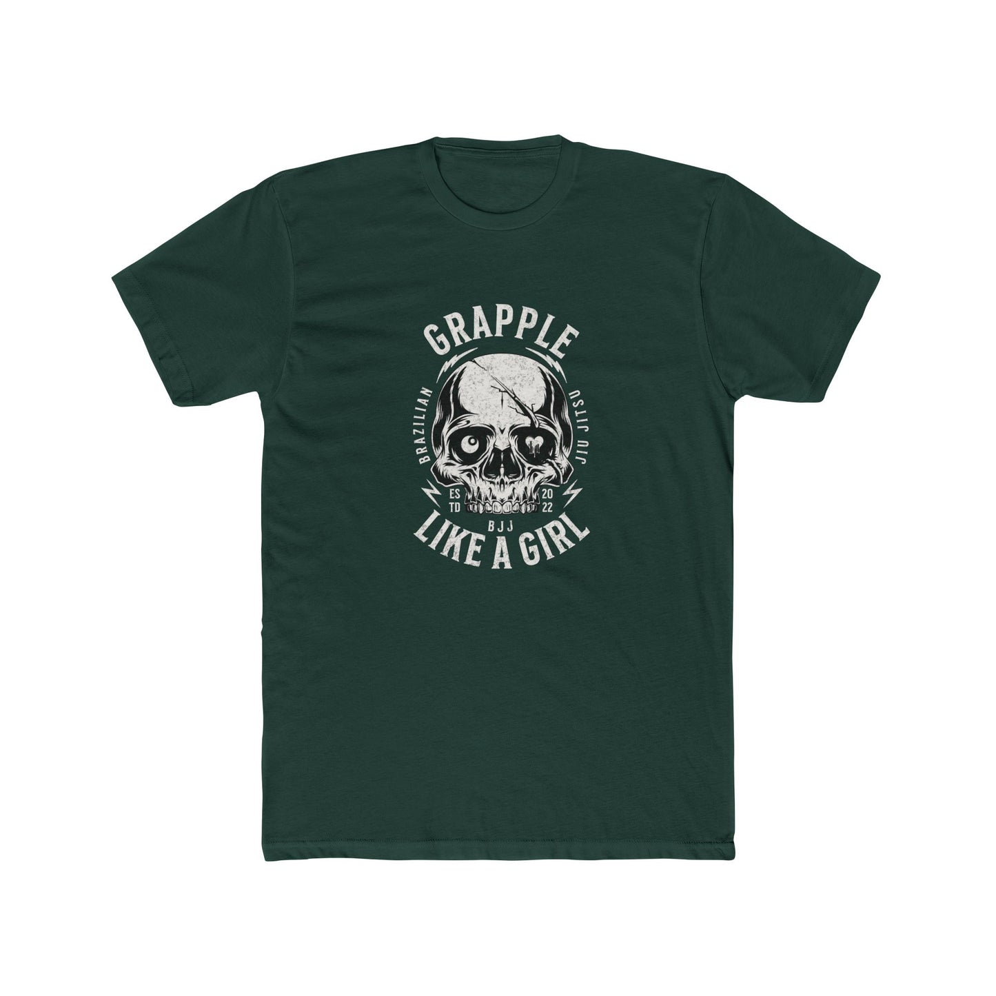 Grapple like a Girl BJJ T-Shirt - Skull Logo