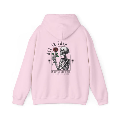 Women's Grapple like a Girl BJJ Hoodie - All is Fair in Love & Jiu Jitsu