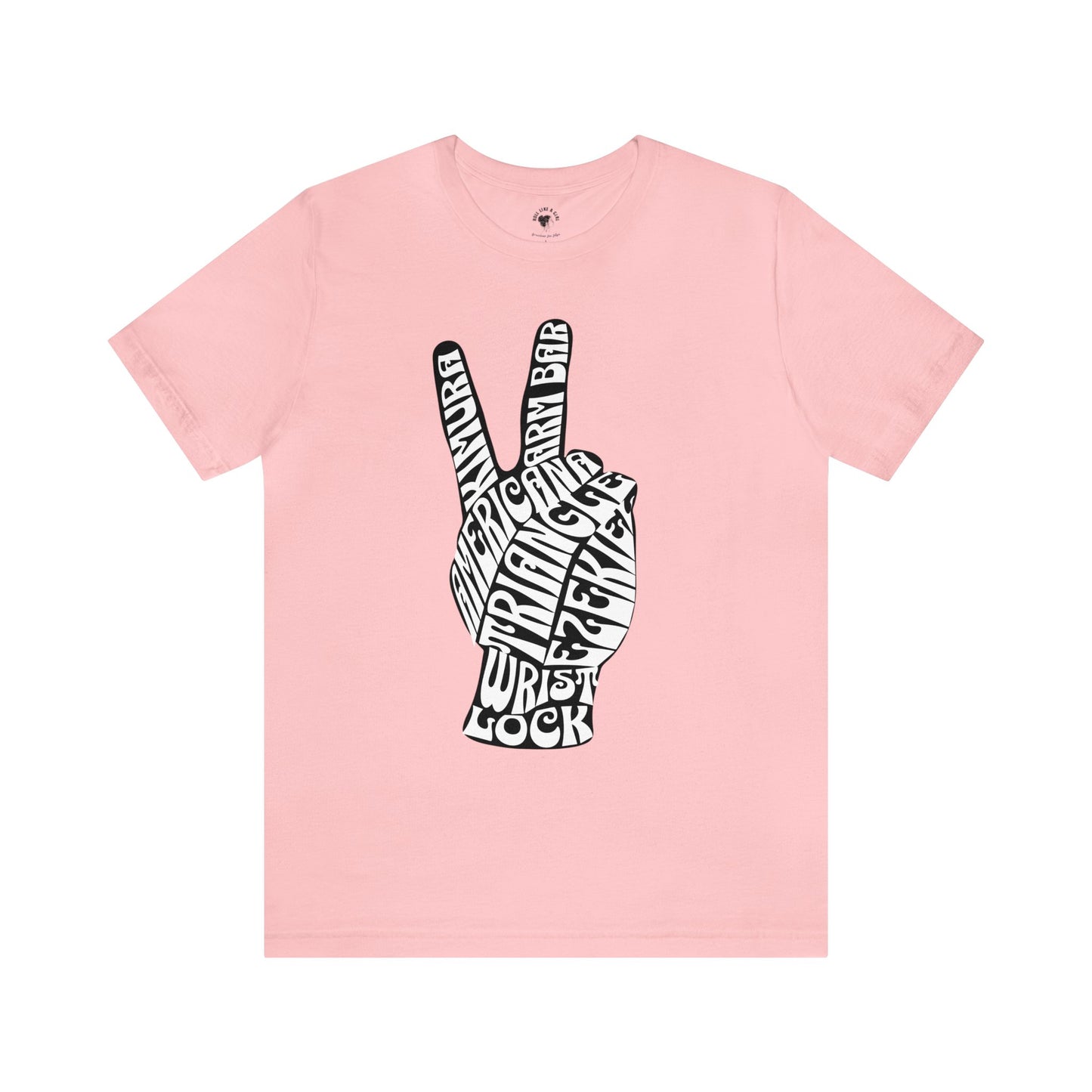 BJJ Women's JiuJitsu Submission Peace Sign - black & white design