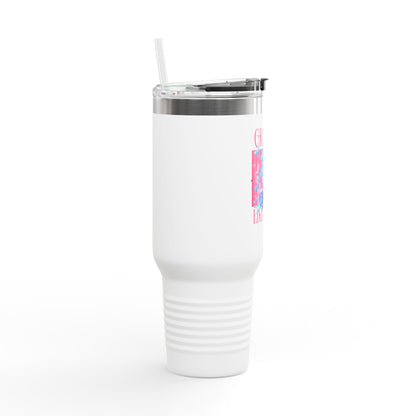 Grapple like a Girl Insulated Travel Mug - 40oz - Cherry Blossoms