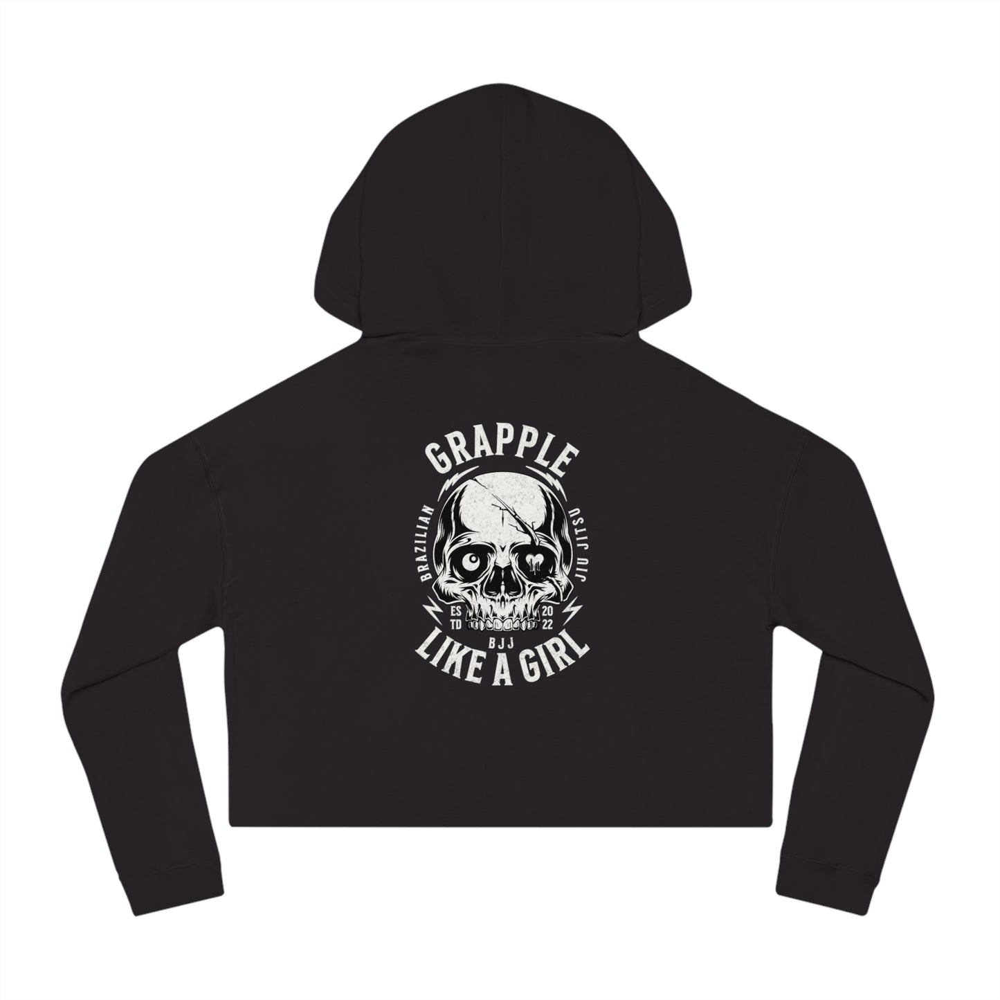 Grapple like a Girl Cropped Hoodie - Violent little thing