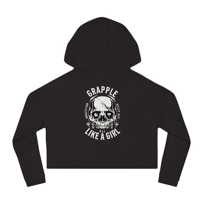 Grapple like a Girl Cropped Hoodie - Violent little thing