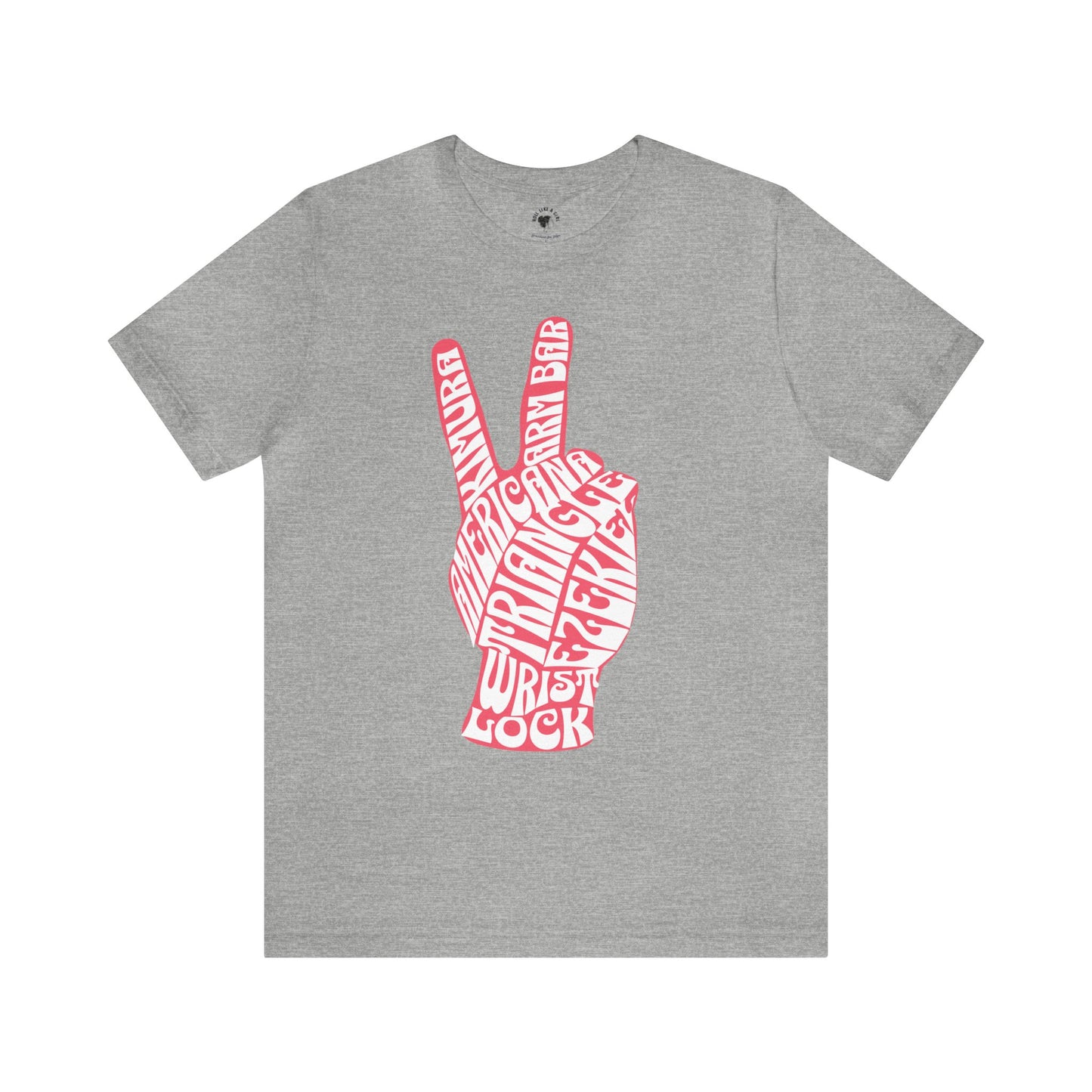 Womens BJJ Jiu Jitsu Peace Sign Submissions T-shirt