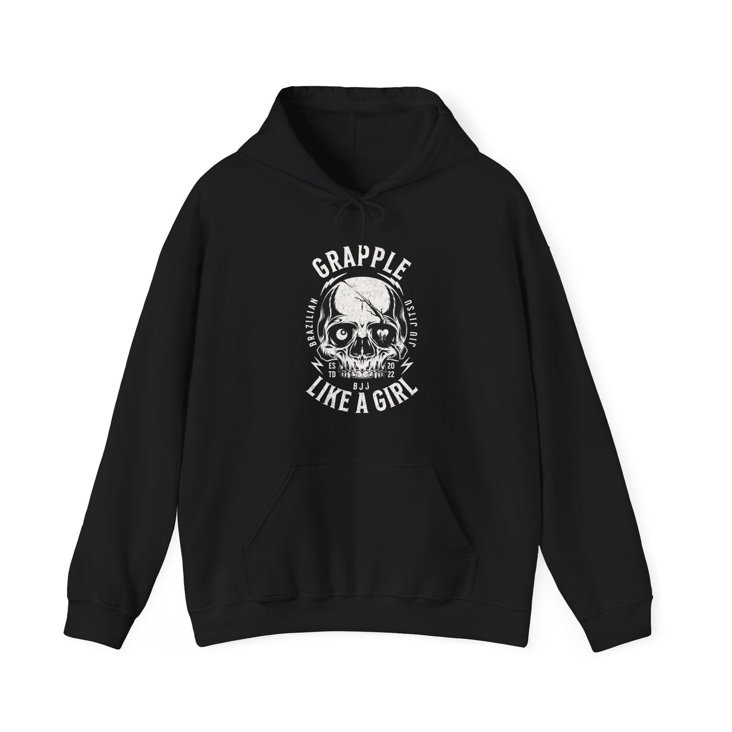 Women's Grapple like a Girl BJJ Hoodie - Skull Logo