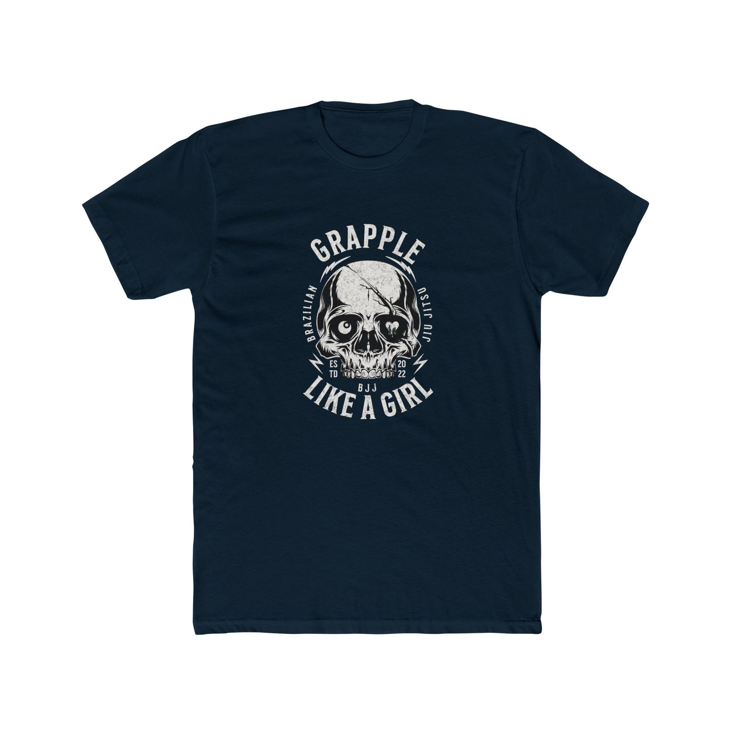 Grapple like a Girl BJJ T-Shirt - Skull Logo