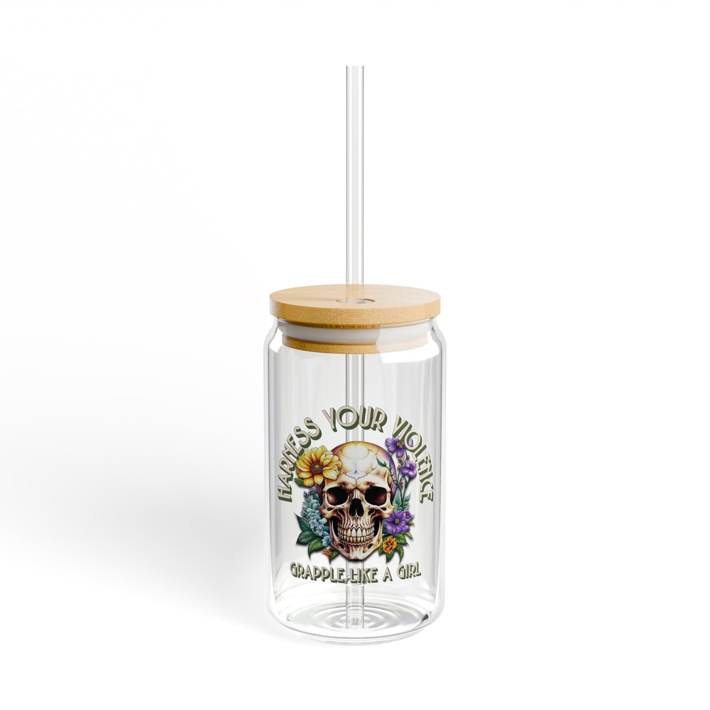 Women's BJJ Harness Your Violence Glass Cup