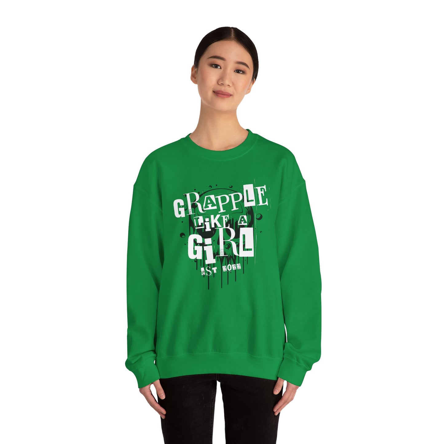 Women's BJJ Grapple Like a Girl Crewneck Sweater