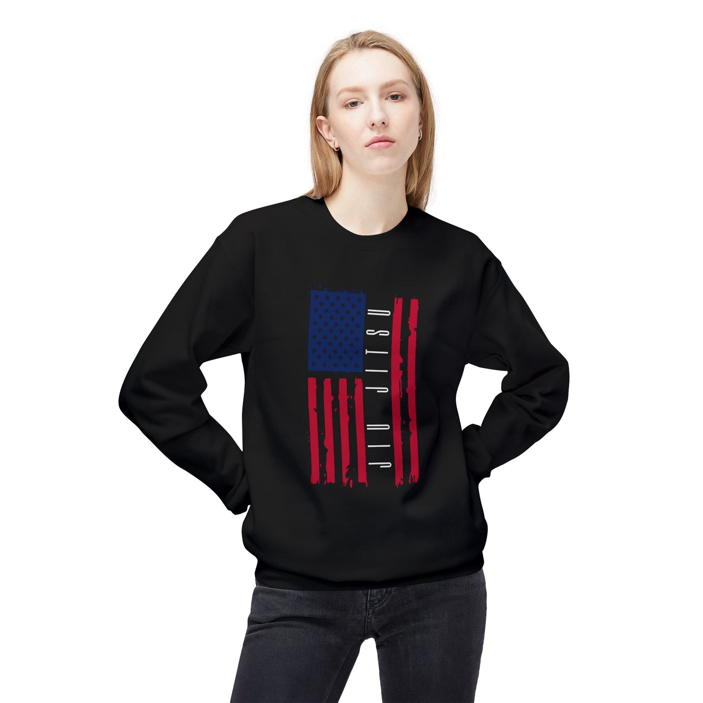 Crewneck Sweatshirt - Jiu Jitsu Flag