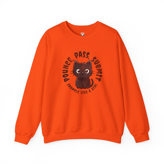 BJJ Women's Sweater Crewneck Sweater - Pounce, Pass, Submit *Limited Edition*