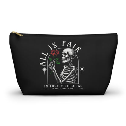 Grapple like a Girl All is Fair in Love & Jiu Jitsu Accessory Pouch w T-bottom