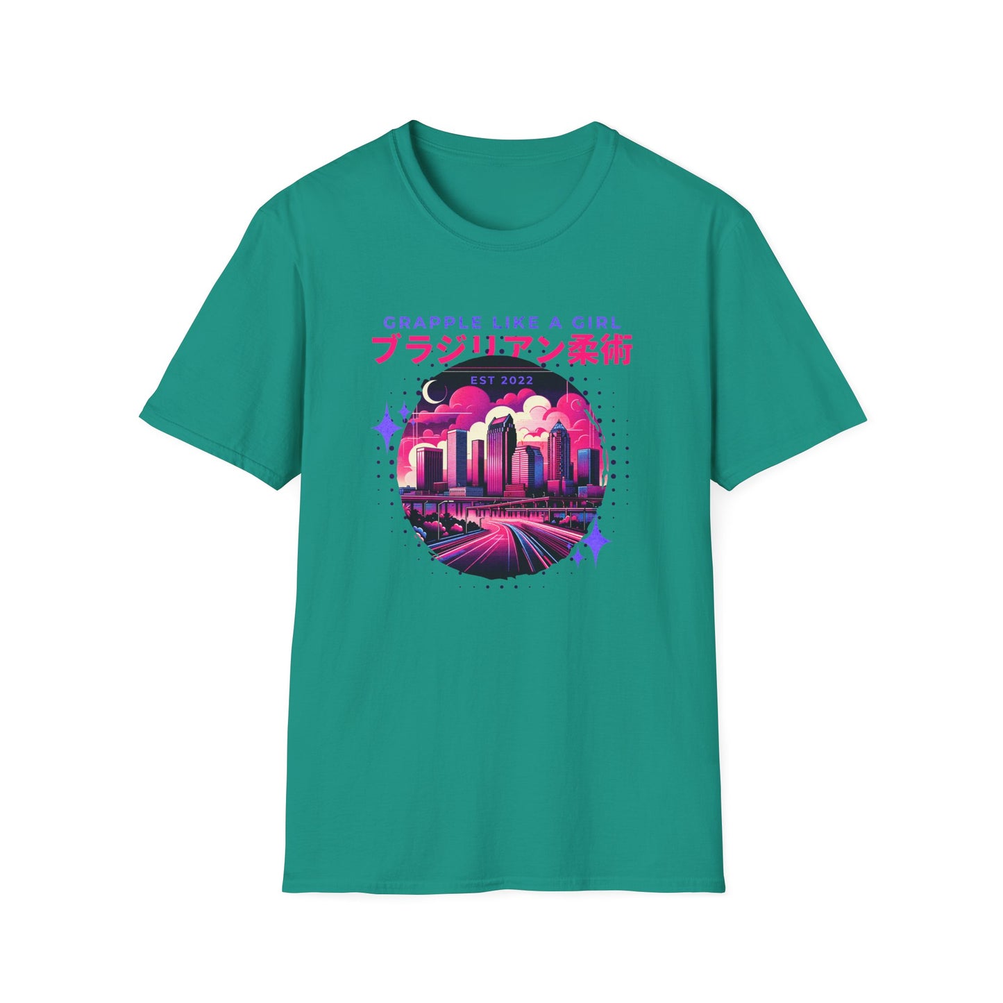 Grapple like a Girl T-Shirt - Tampa Skyline