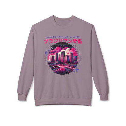 Grapple like a Girl Crewneck Sweatshirt - Tampa Skyline
