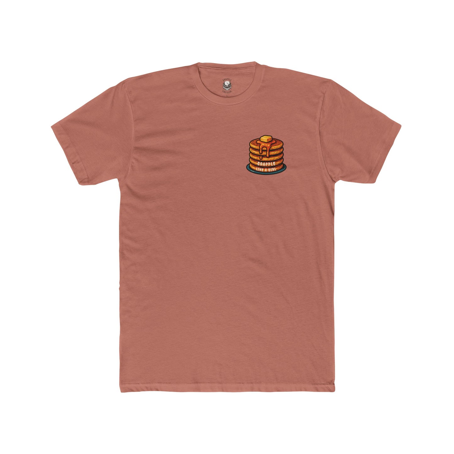 Grapple like a Girl Breakfast Club Unisex Cotton Tee - Pocket Pancakes w/ Back Design