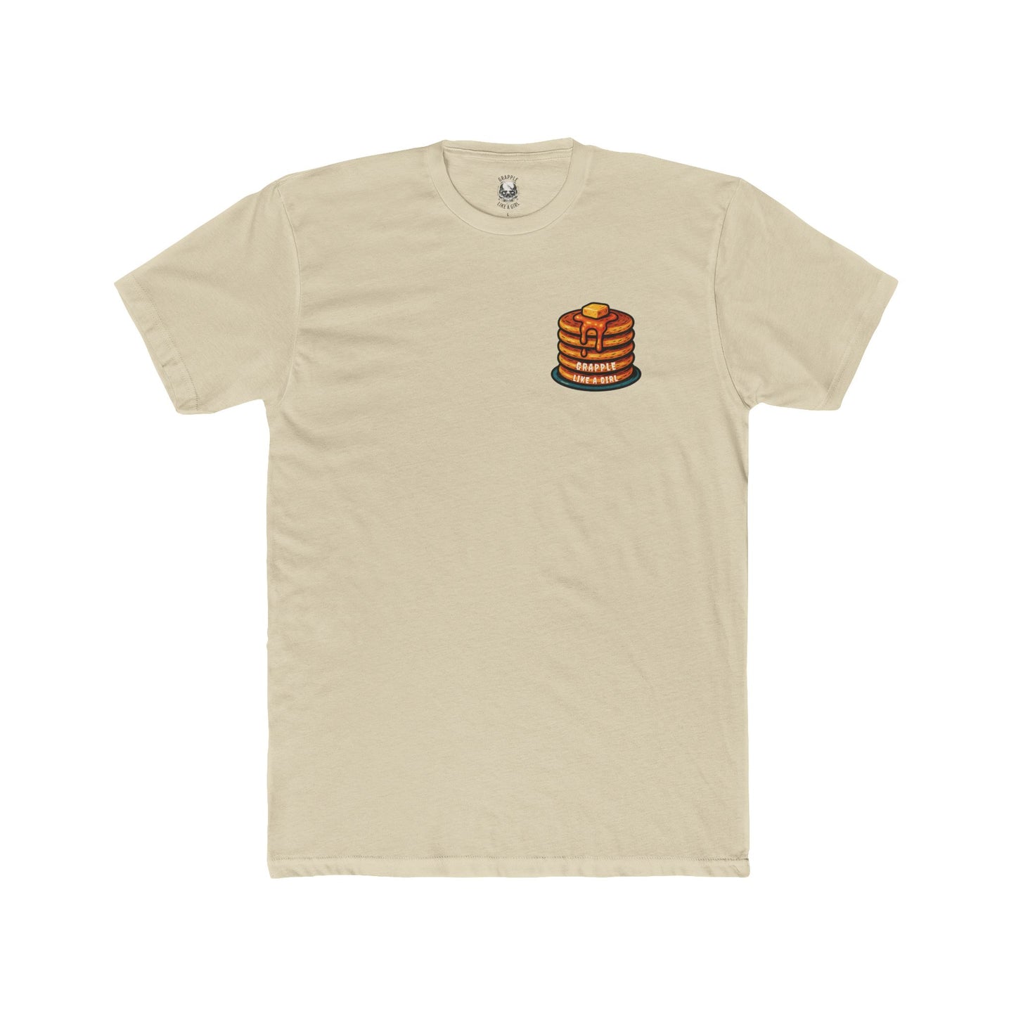 Grapple like a Girl Breakfast Club Unisex Cotton Tee - Pocket Pancakes w/ Back Design