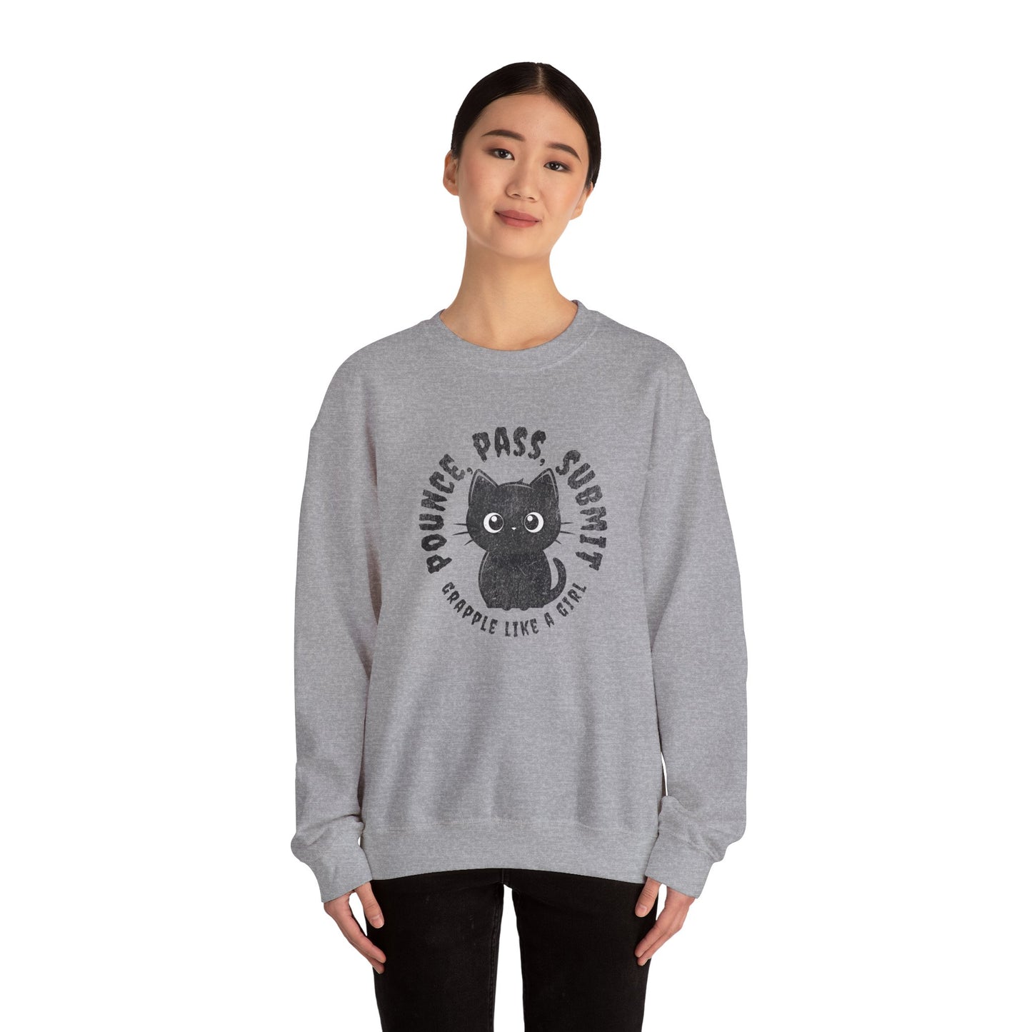BJJ Women's Sweater Crewneck Sweater - Pounce, Pass, Submit *Limited Edition*