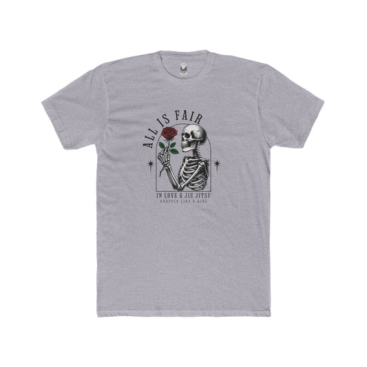 Grapple like a Girl Unisex Cotton T-shirt - All is Fair in Love & Jiu Jitsu