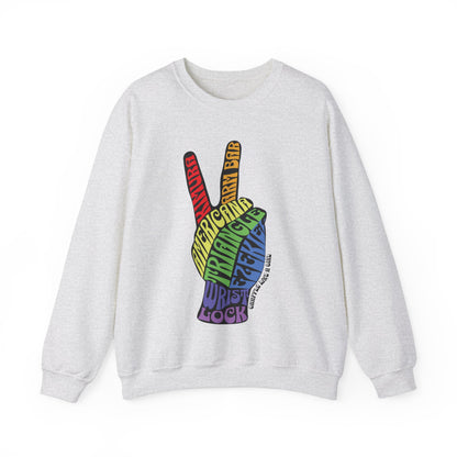 BJJ Submission Peace Sign Jiu Jitsu Crewneck Sweater