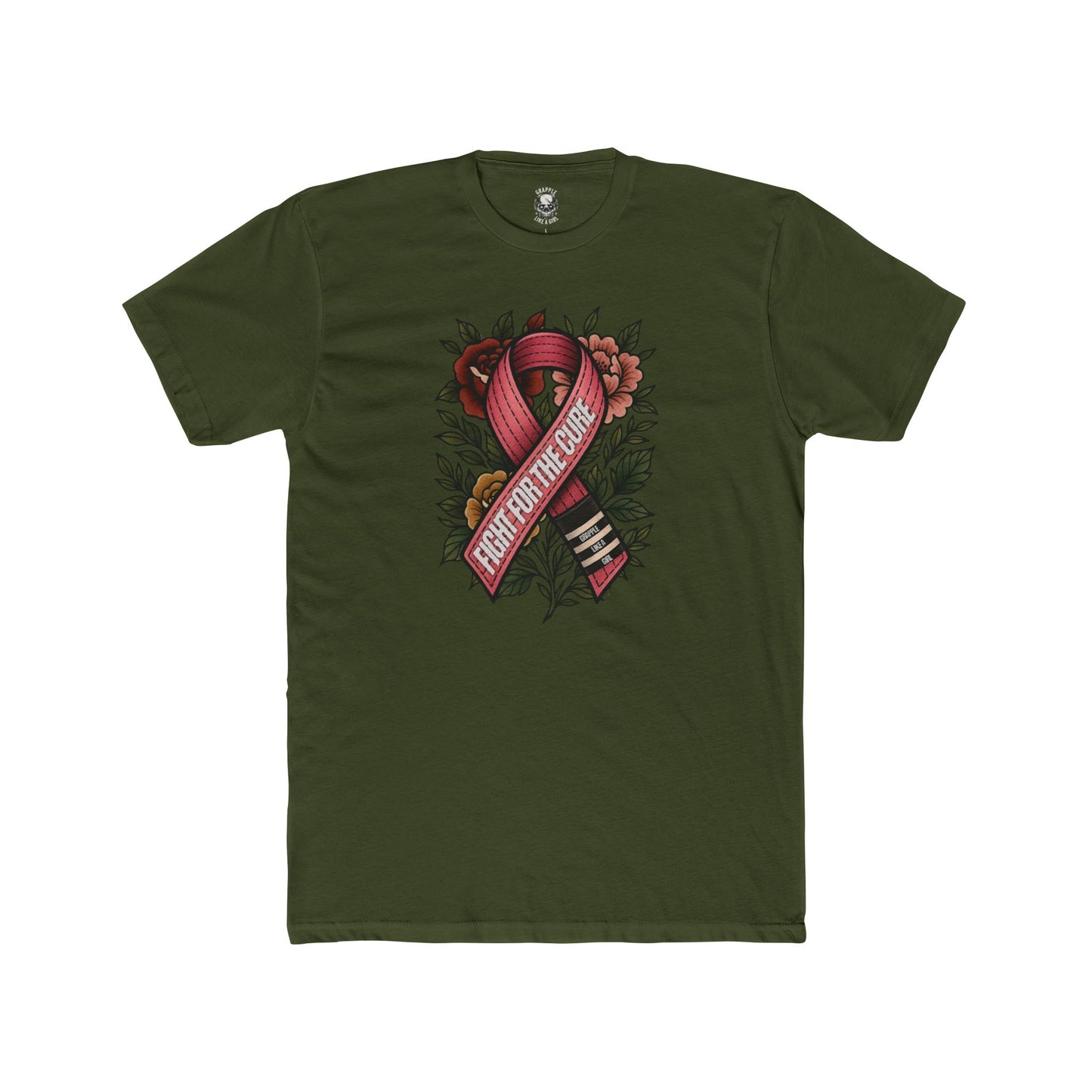 Grapple like a Girl Unisex Cotton Tee - Fight for the Cure, Breast Cancer Awareness