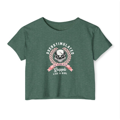 Grapple like a Girl Crop Top - Overstimulated Jiu Jitsu Club