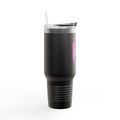 Grapple like a Girl Insulated Travel Mug - 40oz - Cherry Blossoms