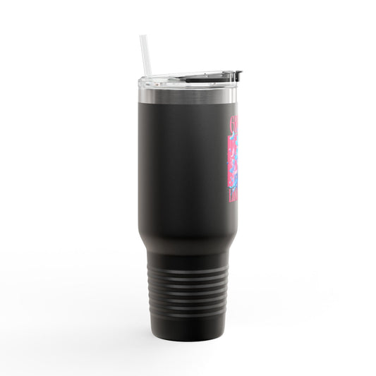 Grapple like a Girl Insulated Travel Mug - 40oz - Cherry Blossoms