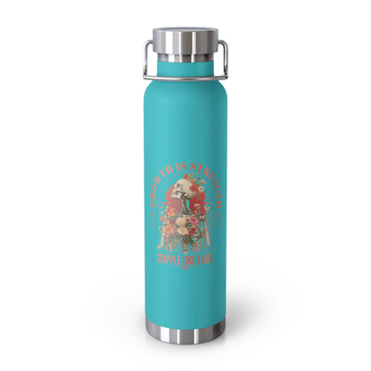 Grapple like a Girl Water Bottle 22oz Growth is Strength