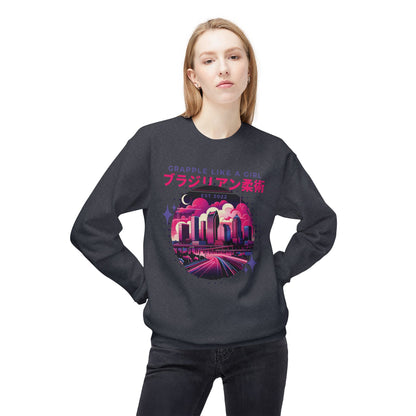Grapple like a Girl Crewneck Sweatshirt - Tampa Skyline