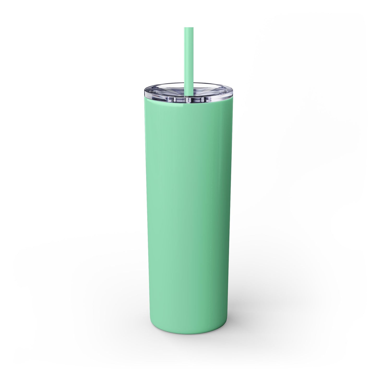 Conquer the Mats, Conquer the World Skinny Tumbler with Straw, 20oz