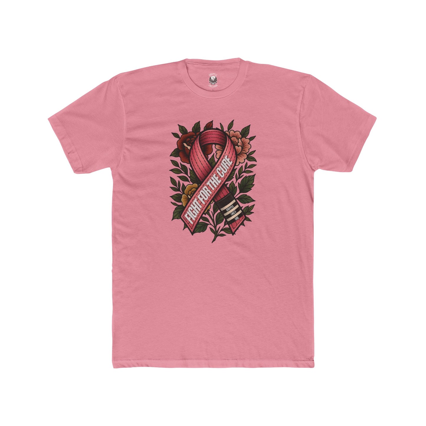 Grapple like a Girl Unisex Cotton Tee - Fight for the Cure, Breast Cancer Awareness