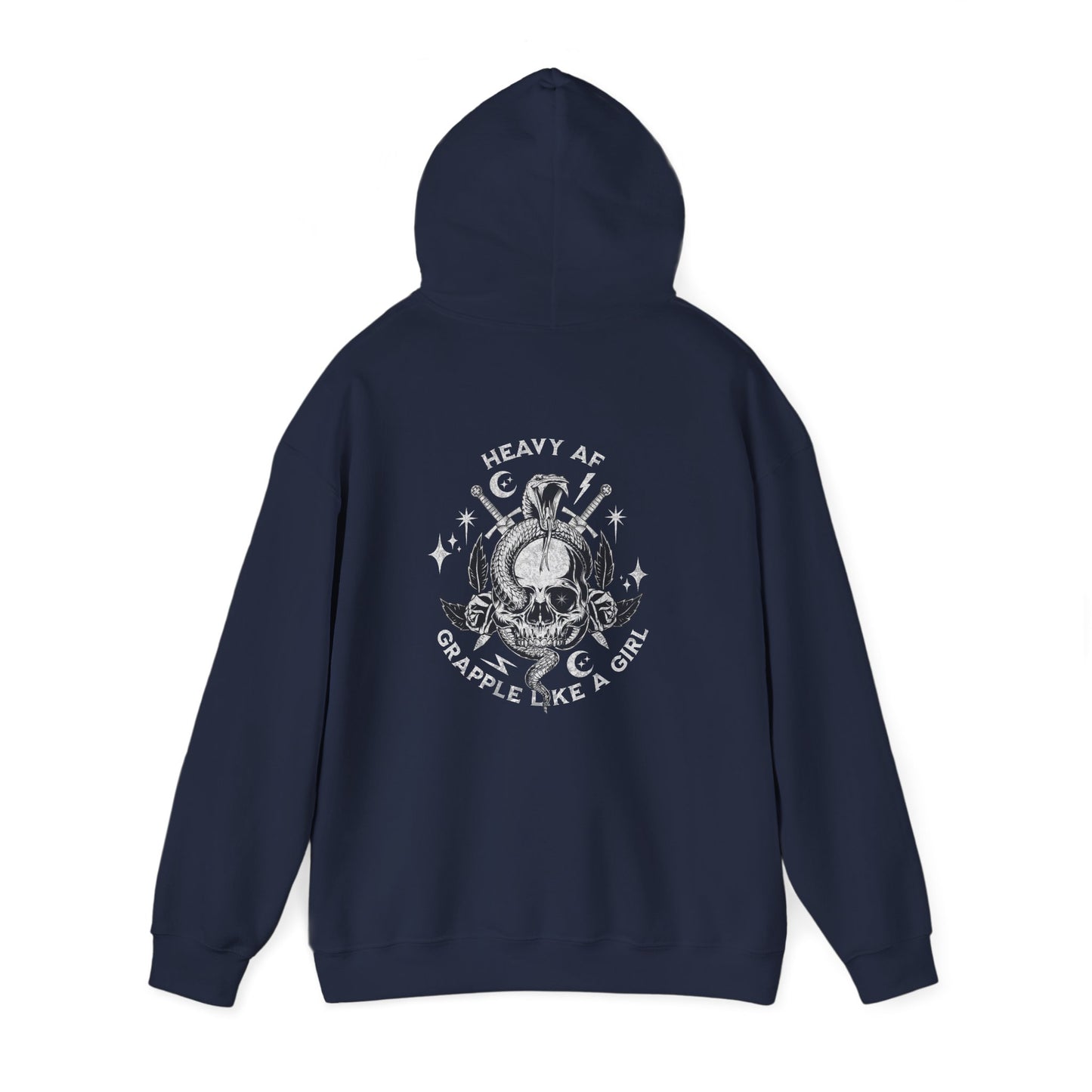 Women's BJJ Hoodie - Grapple Like a Girl,  Heavy AF