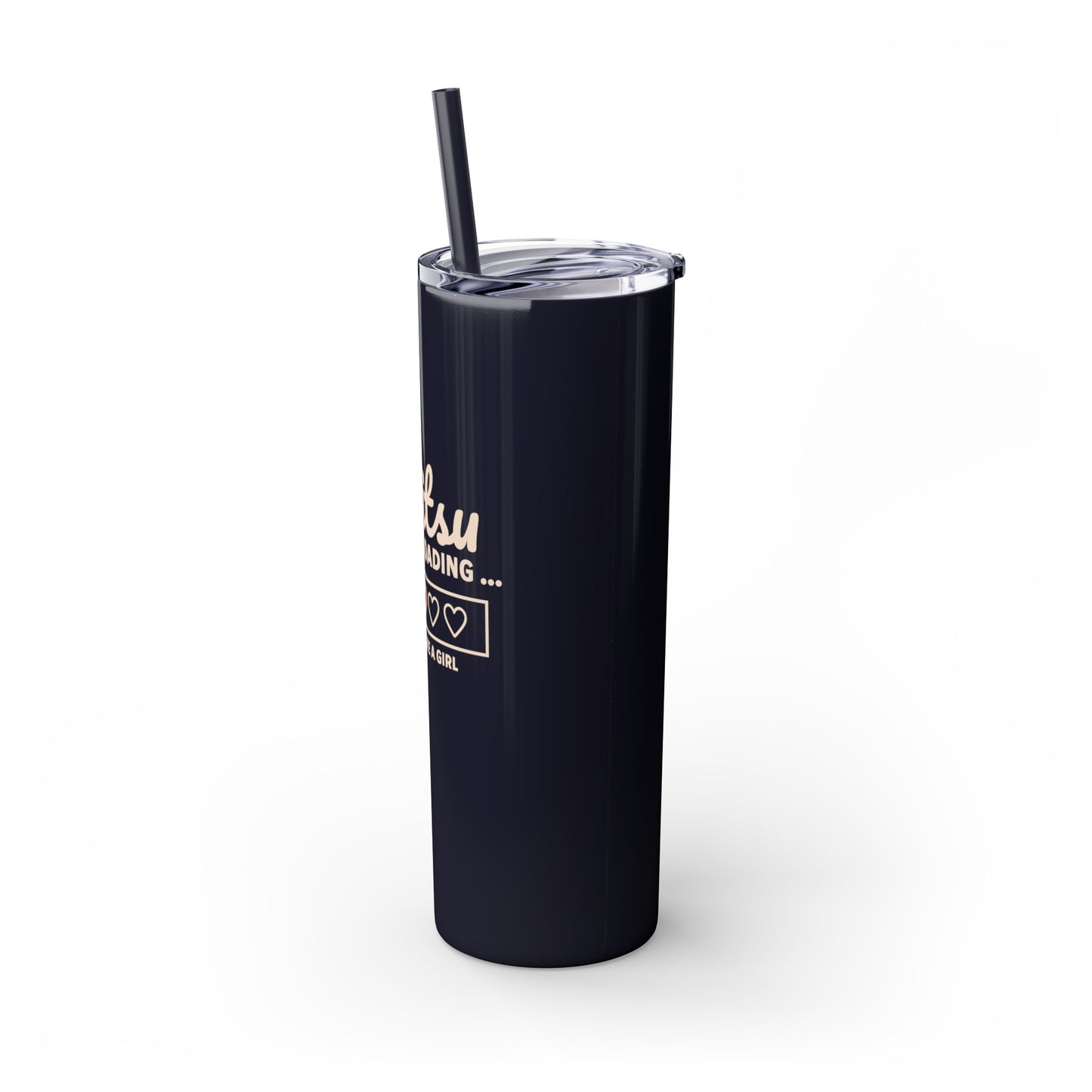 Skinny Tumbler with Straw, 20oz - Jiu Jitsu Loading