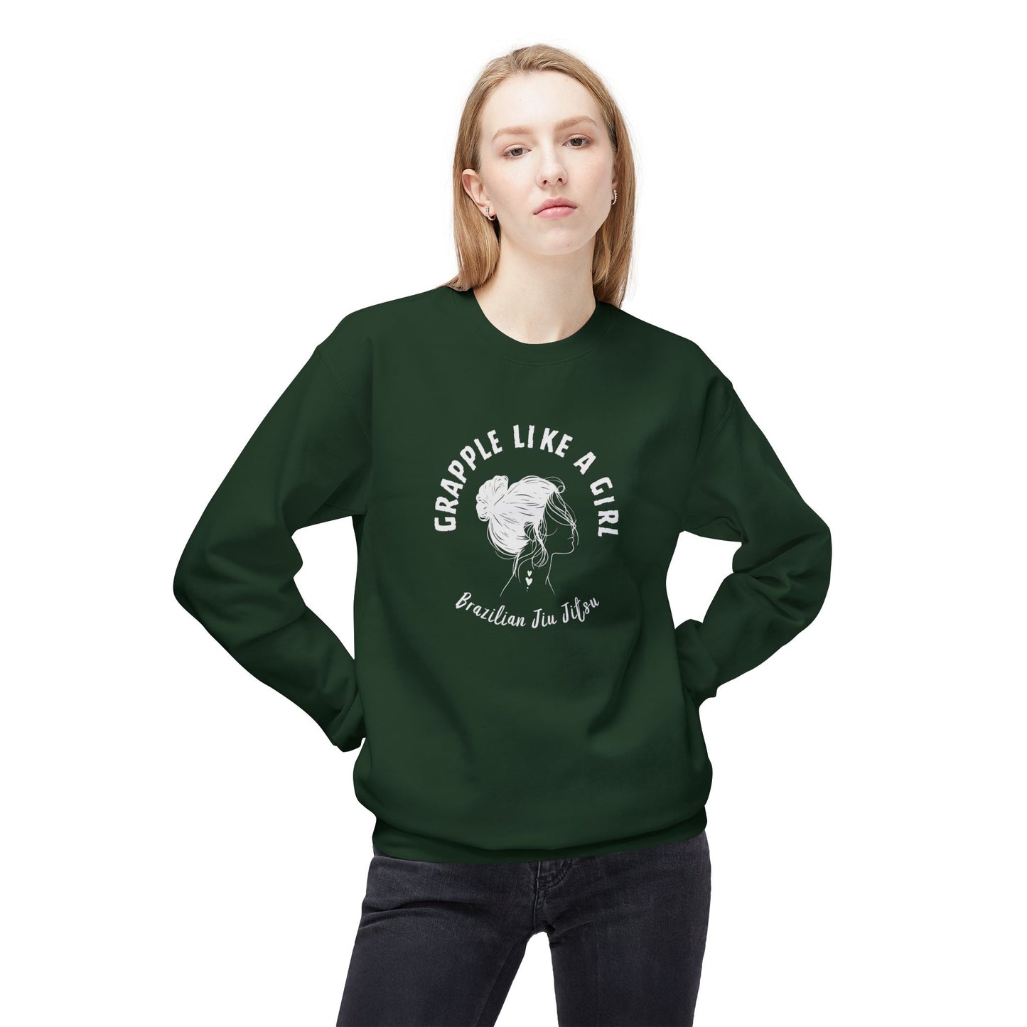 Grapple like a Girl Crewneck Sweater