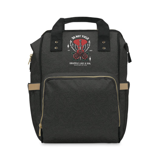 Women's Grapple like a Girl Jiu Jitsu Gear Backpack - Do not yield.