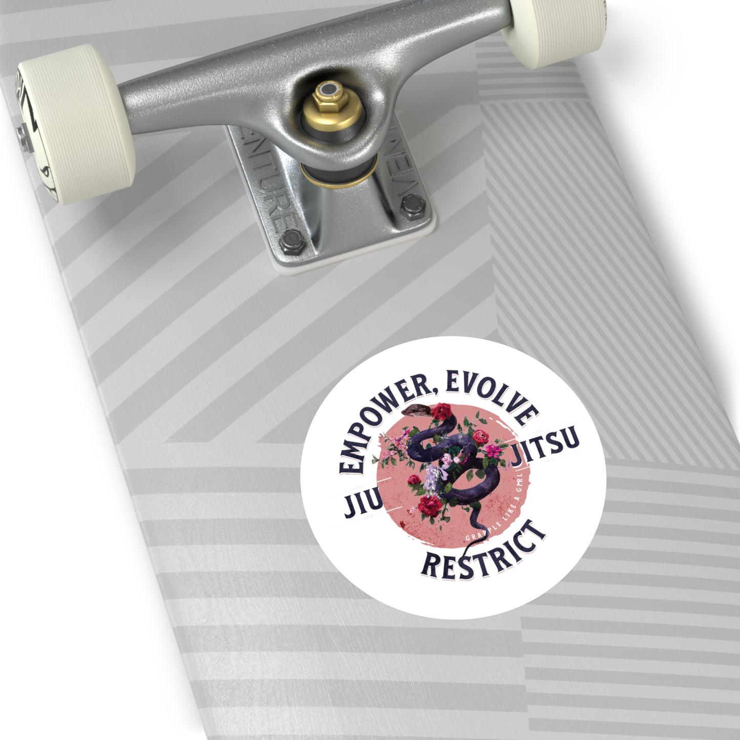 Women's BJJ Sticker - Empower, Evolve, Restrict