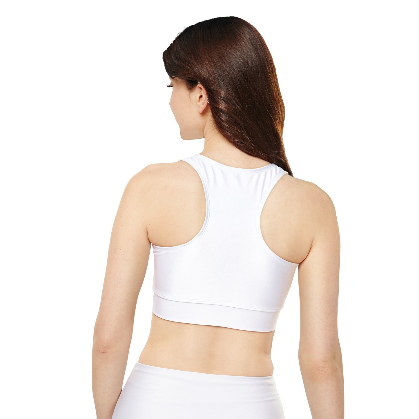 Grapple like a Girl Fully Lined, Padded Sports Bra - White