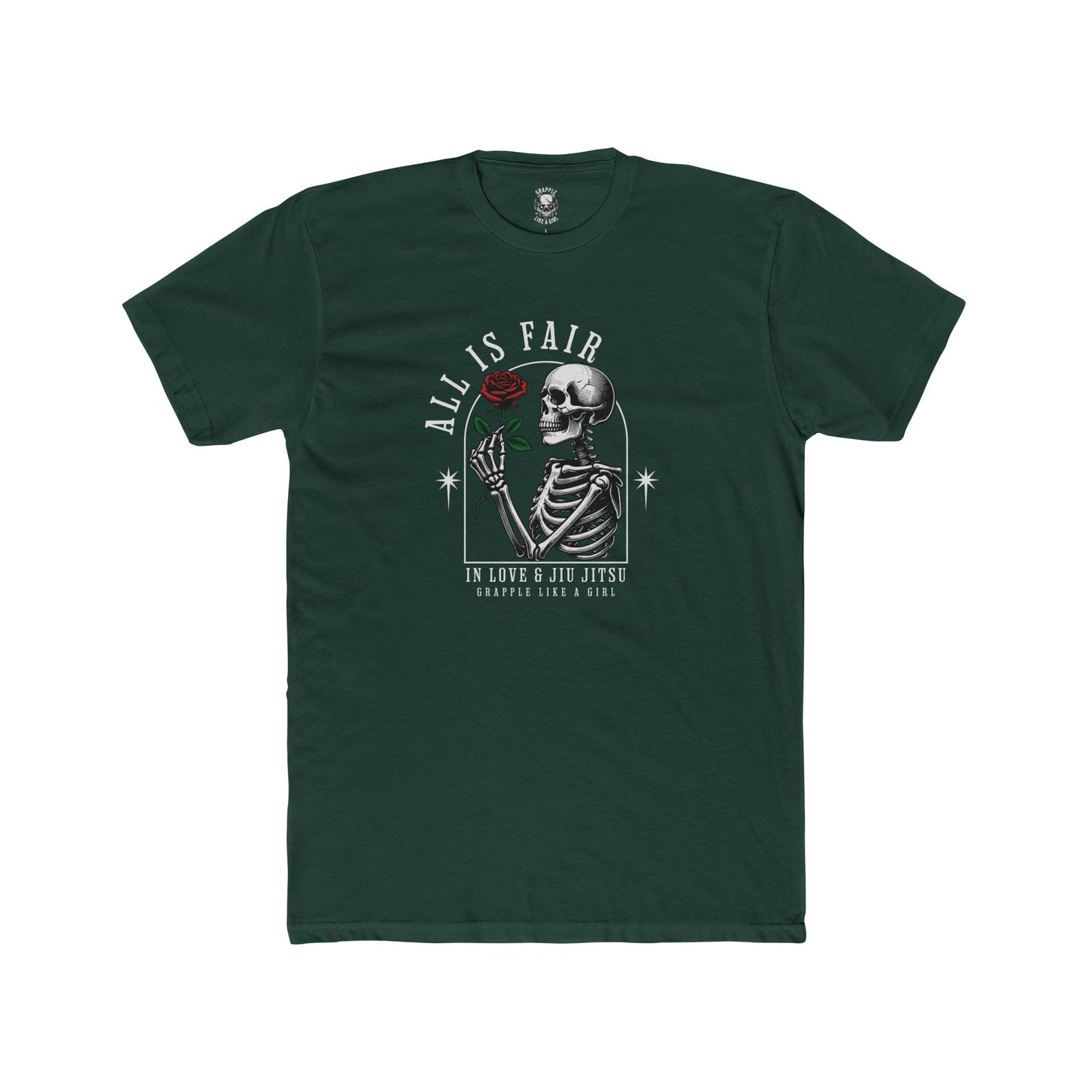 Grapple like a Girl Unisex Cotton T-shirt - All is Fair in Love & Jiu Jitsu