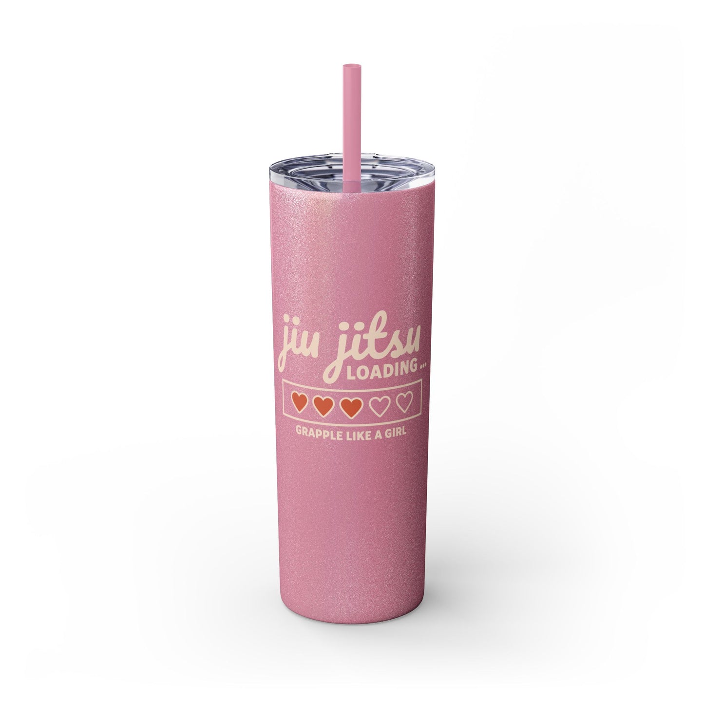 Skinny Tumbler with Straw, 20oz - Jiu Jitsu Loading