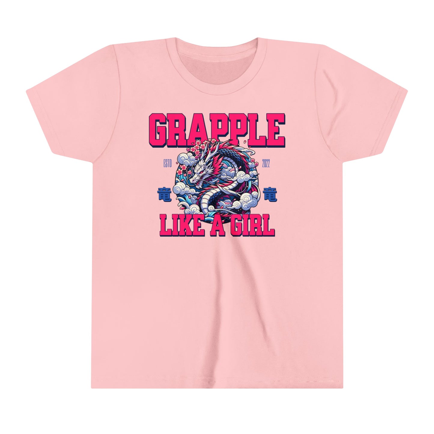 Grapple like a Girl Dragon Youth Short Sleeve Tee