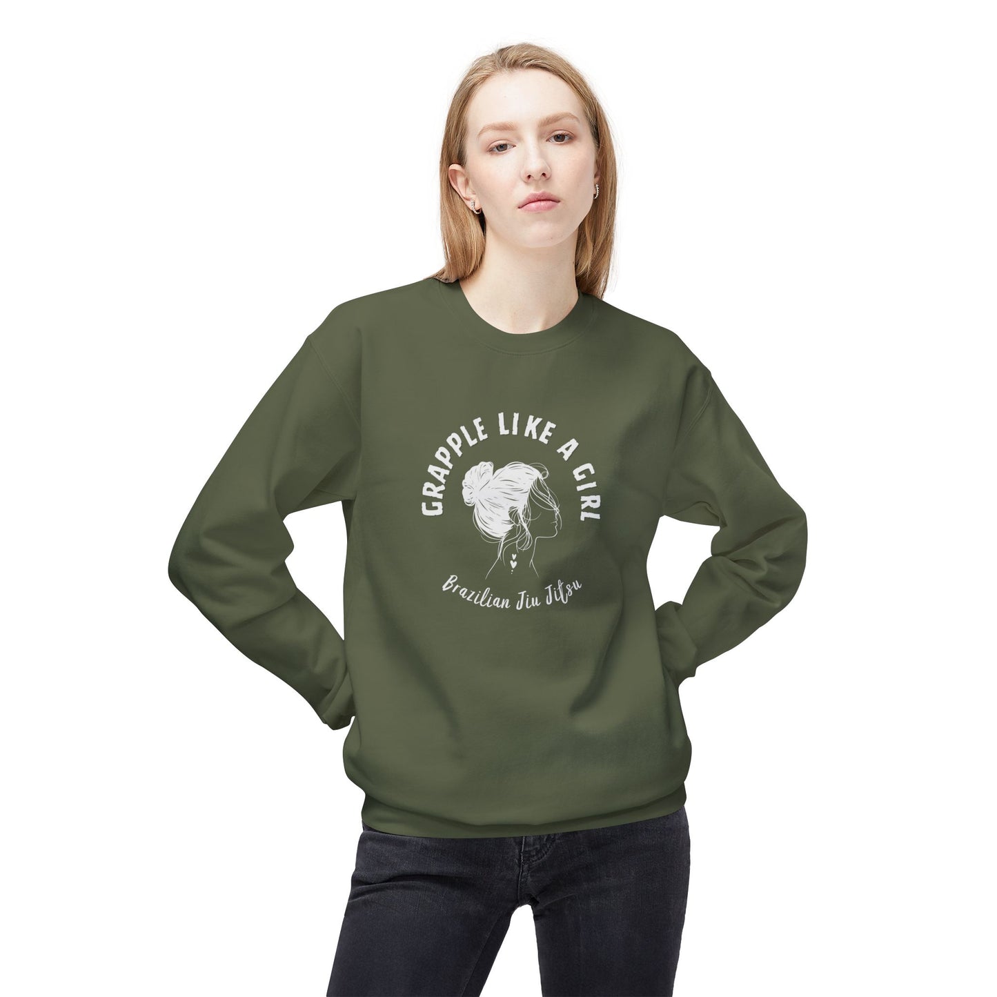 Grapple like a Girl Crewneck Sweater