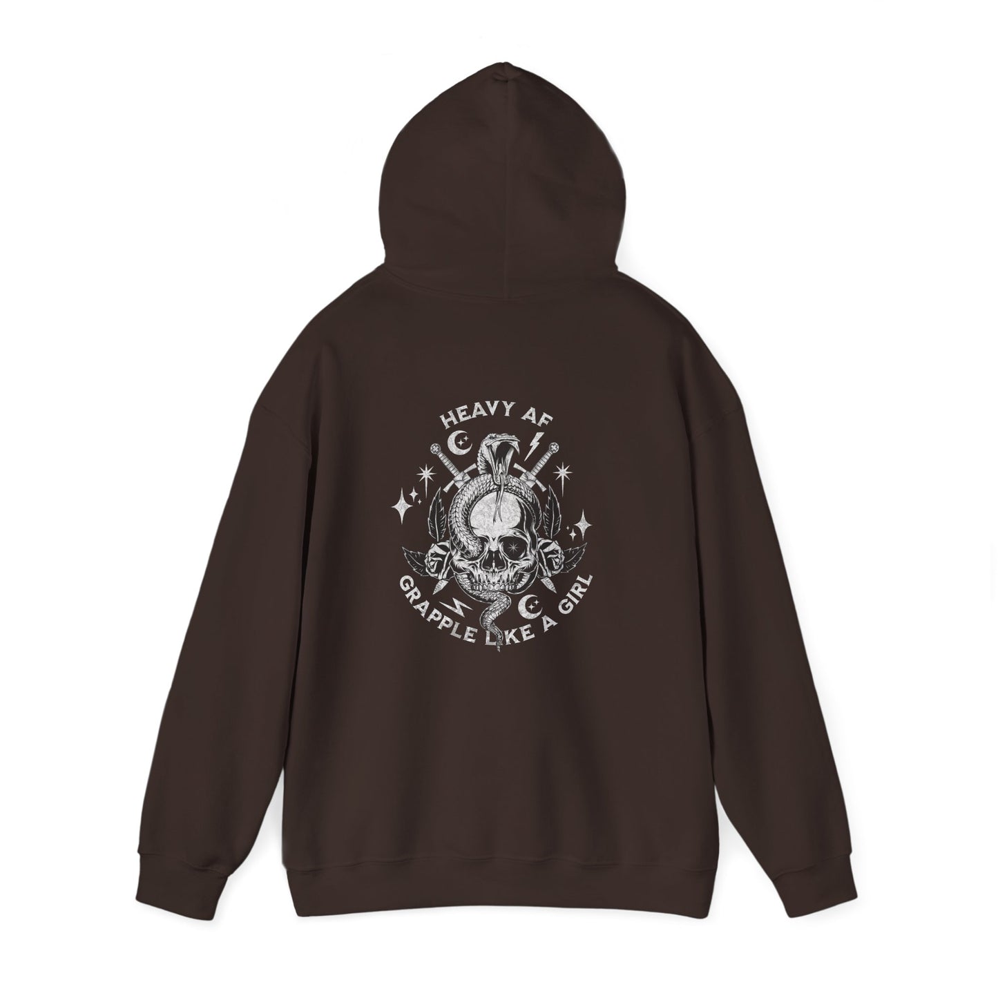 Women's BJJ Hoodie - Grapple Like a Girl,  Heavy AF