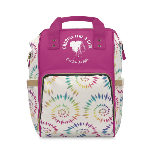 Women's Grapple like a Girl Jiu Jitsu Gear Backpack - Tie Dye Design