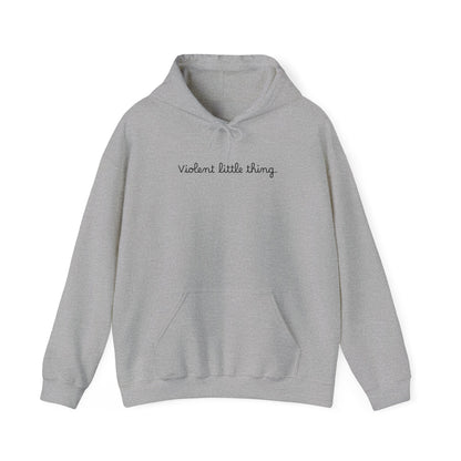 Grapple like a Girl BJJ Hoodie - Violent Little Thing/Skull Logo, cursive font