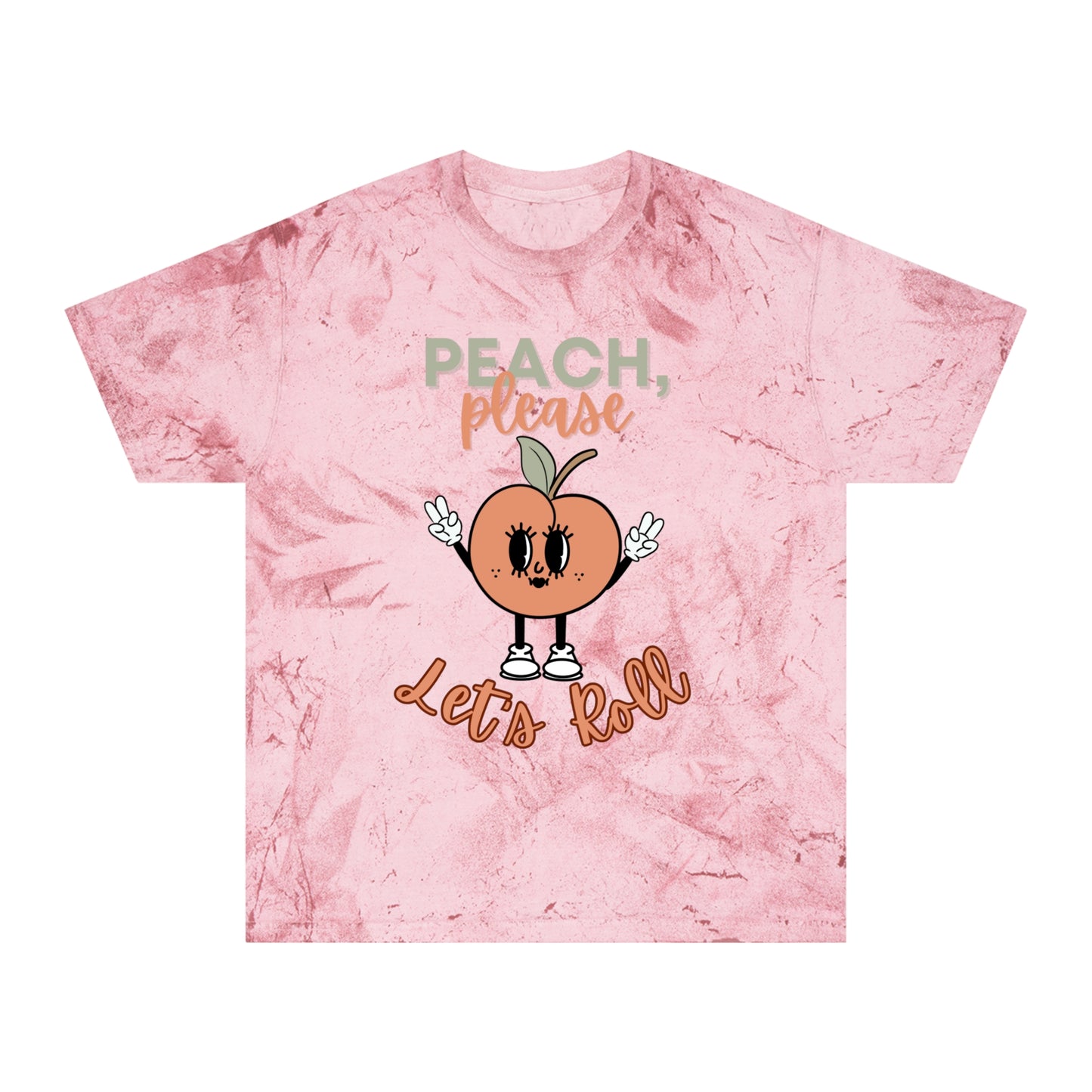 Women's BJJ Peach Please, Let's Roll BJJ Color Blast T-Shirt