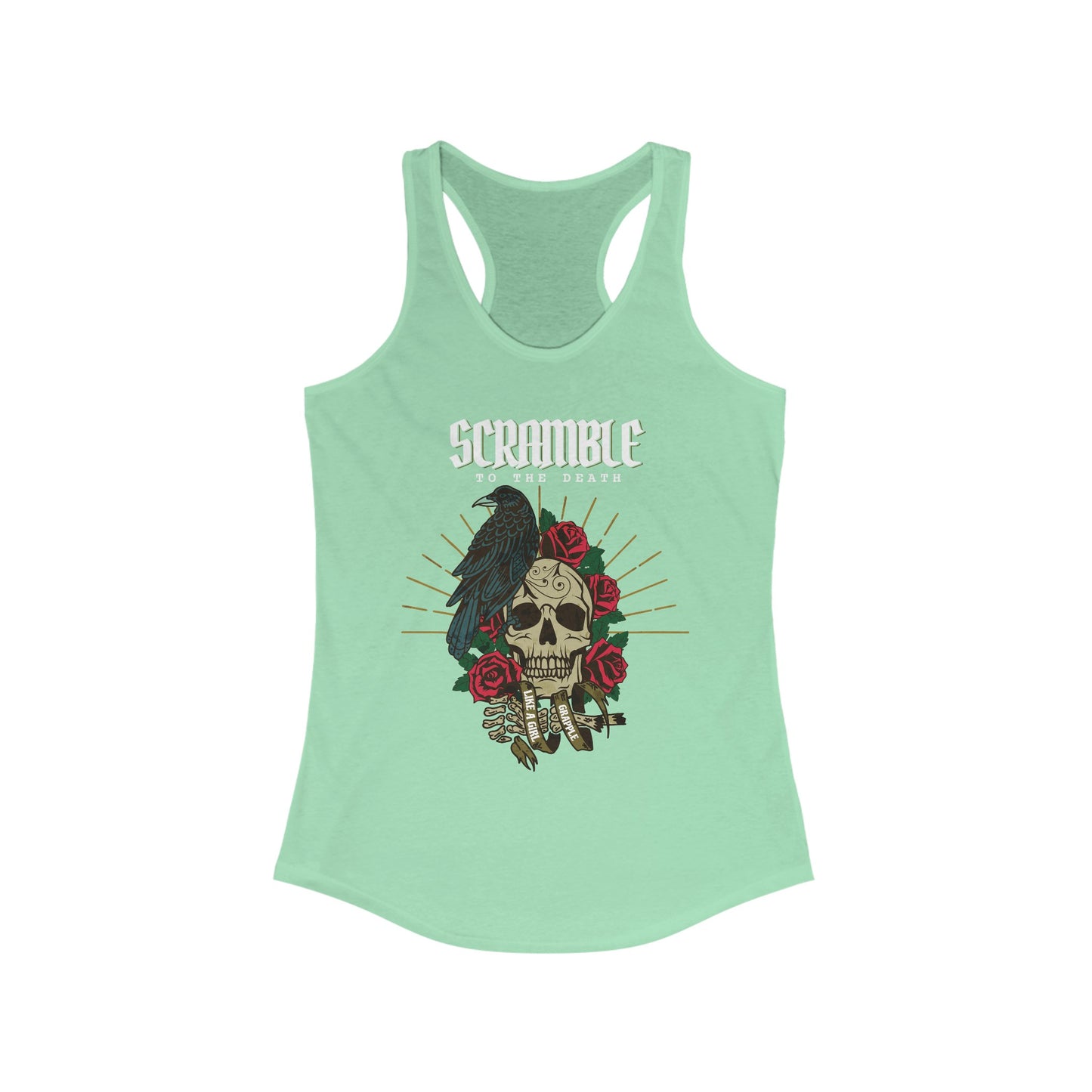 Women's Grapple like a Girl Scramble to the Death Racerback Tank