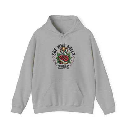 Grapple like a Girl Jiu Jitsu Hoodie - She Whoe Rolls Conquers