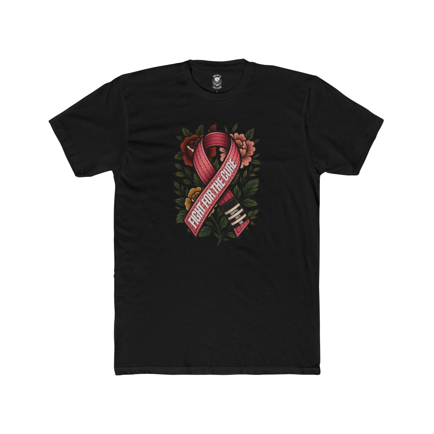 Grapple like a Girl Unisex Cotton Tee - Fight for the Cure, Breast Cancer Awareness