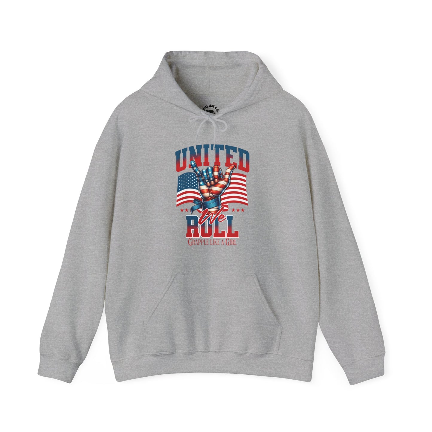 United we Roll BJJ Jiu Jitsu Grapple like a Girl Hoodie